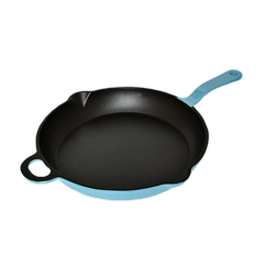 MAGDALENA PROFI · litinová pánev velká Gourmetina · košilově modrá/černá mat