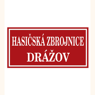 Hasičská zubrojnice bez znaku s názvem obce