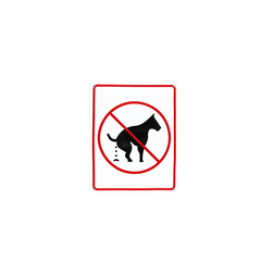 Smaltovaná cedule "Zákaz venčení psů", 20x25 cm